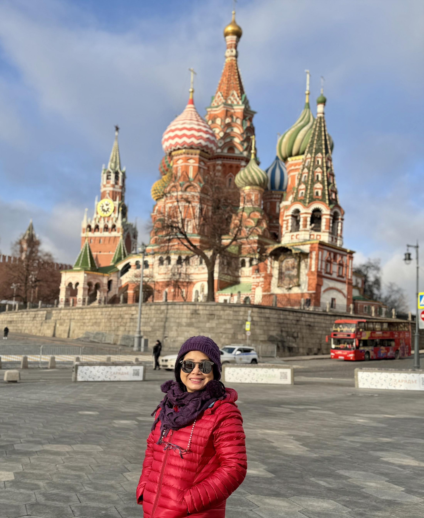 Chị Chu Thu Hảo có trải nghiệm xem opera tại Thủ đô nước Nga đúng Mùng 1 Tết Ất Tỵ. Ảnh: NVCC.