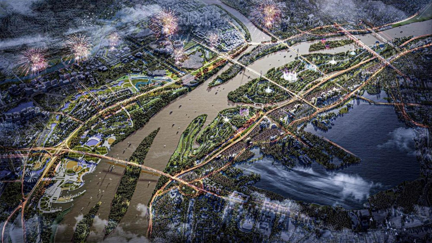 Phối cảnh dự án “Xây dựng Đại lộ và cảnh quan ven sông Hồng” Phối cảnh dự án “Xây dựng Đại lộ và cảnh quan ven sông Hồng”