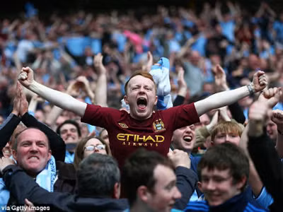 Niềm vui của các CĐV Man City. Niềm vui của các CĐV Man City