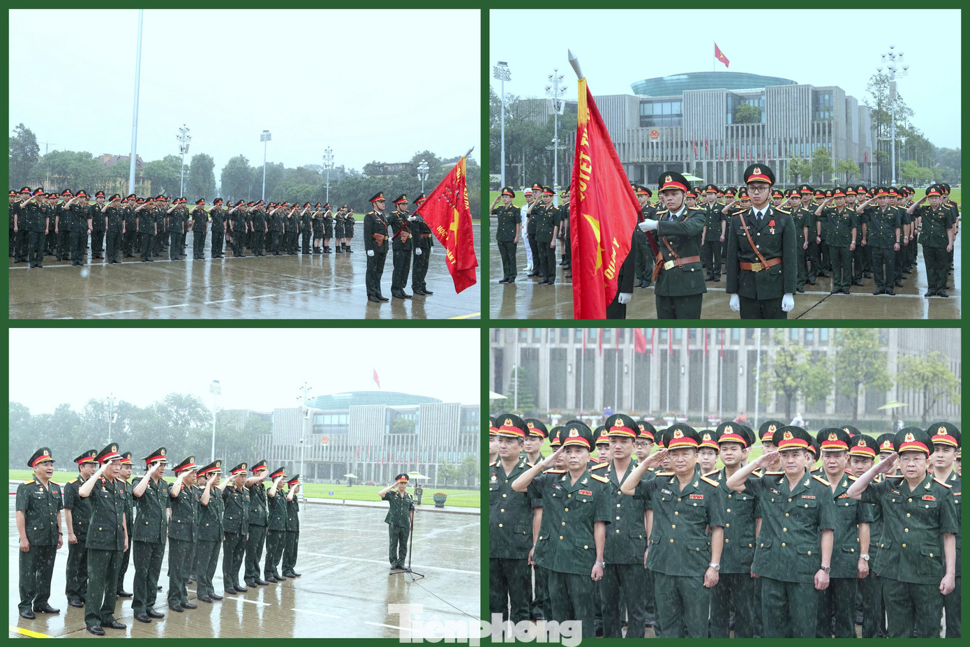 Quang cảnh Lễ báo công của Học viện Quân y tại Quảng trường Ba Đình, sáng 22/9.