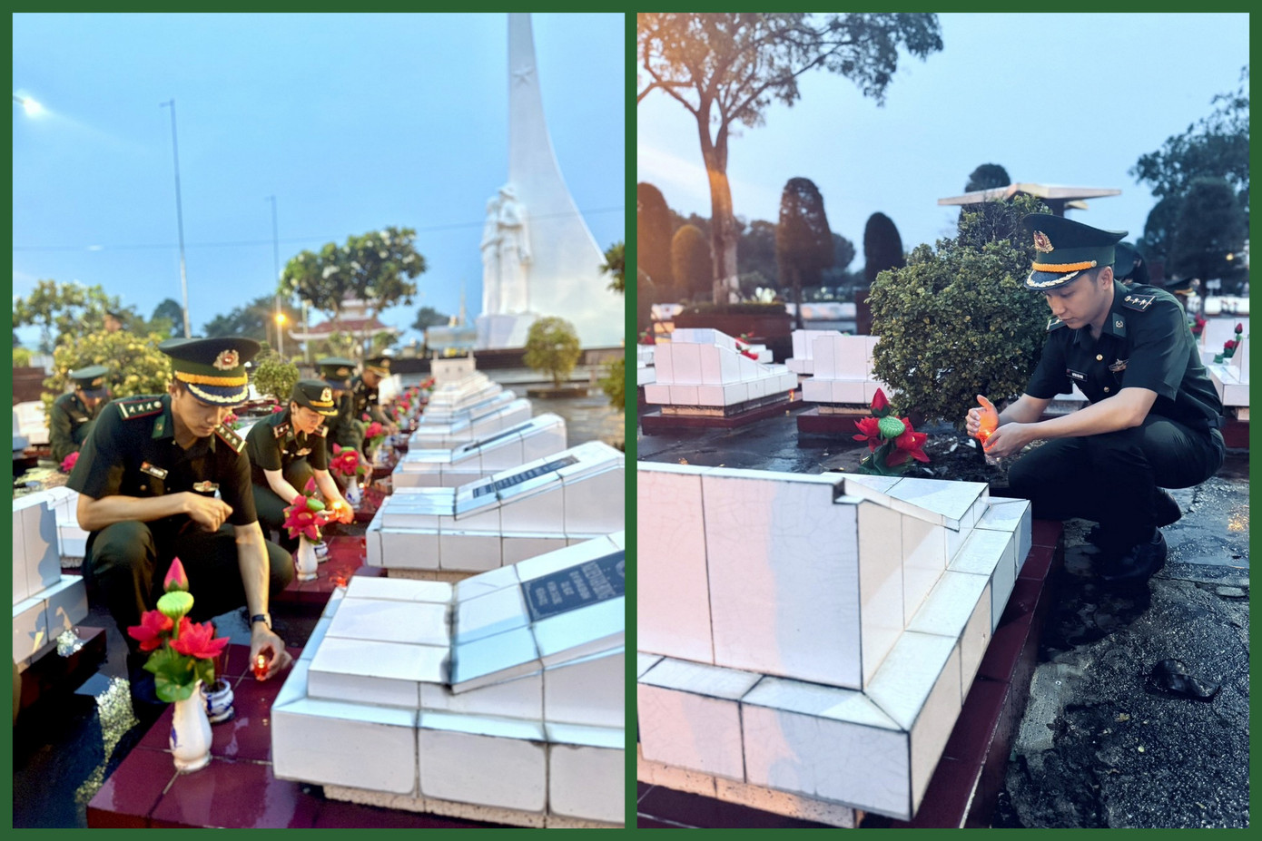 Tuổi trẻ Bộ đội Biên phòng Kiên Giang tưởng nhớ và tri ân thế hệ cha ông.