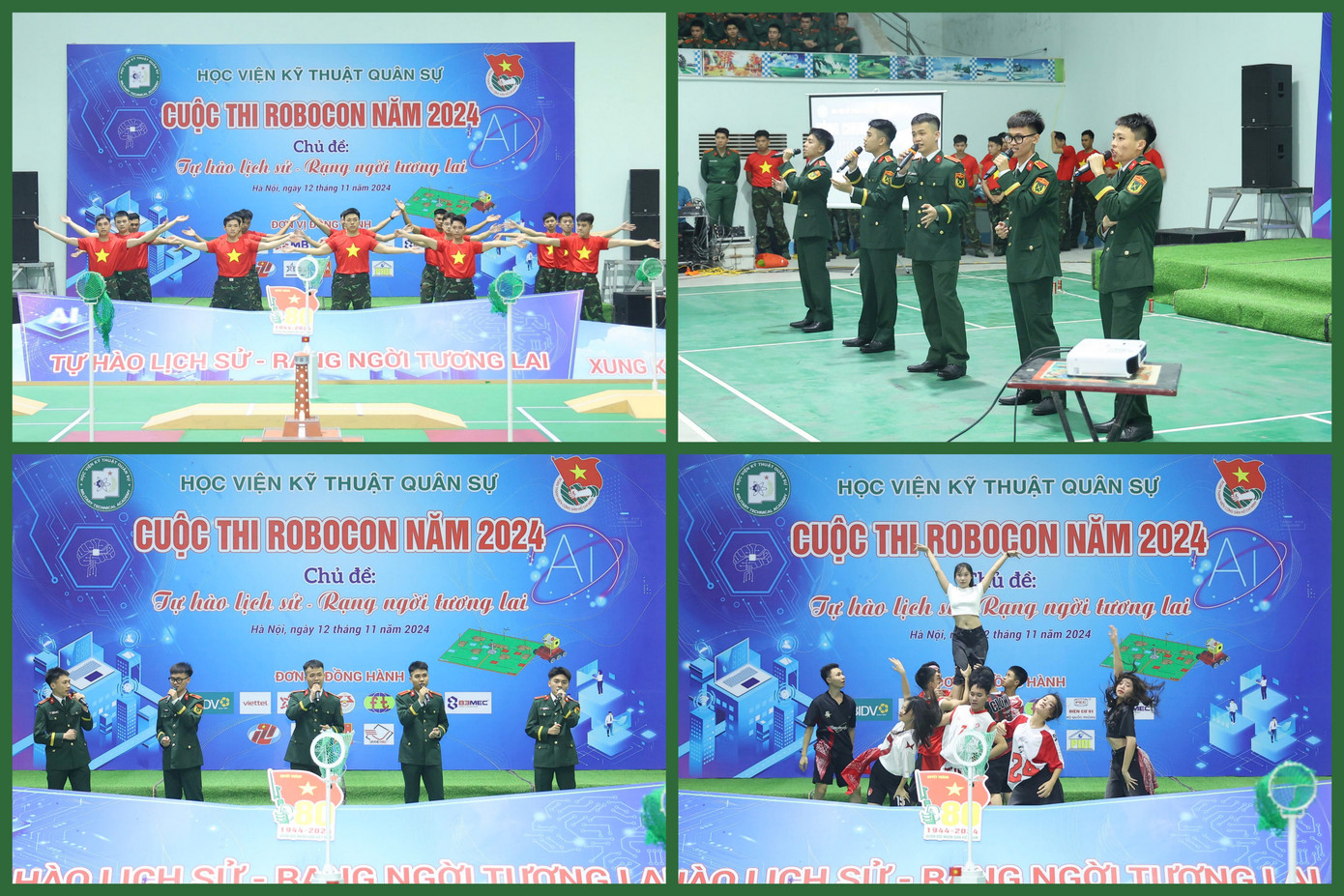 Tuổi trẻ Học viện biểu diễn các tiết mục văn nghệ đặc sắc, sôi động tại đêm chung kết cuộc thi. Tuổi trẻ Học viện biểu diễn các tiết mục văn nghệ đặc sắc, sôi động tại đêm chung kết cuộc thi.