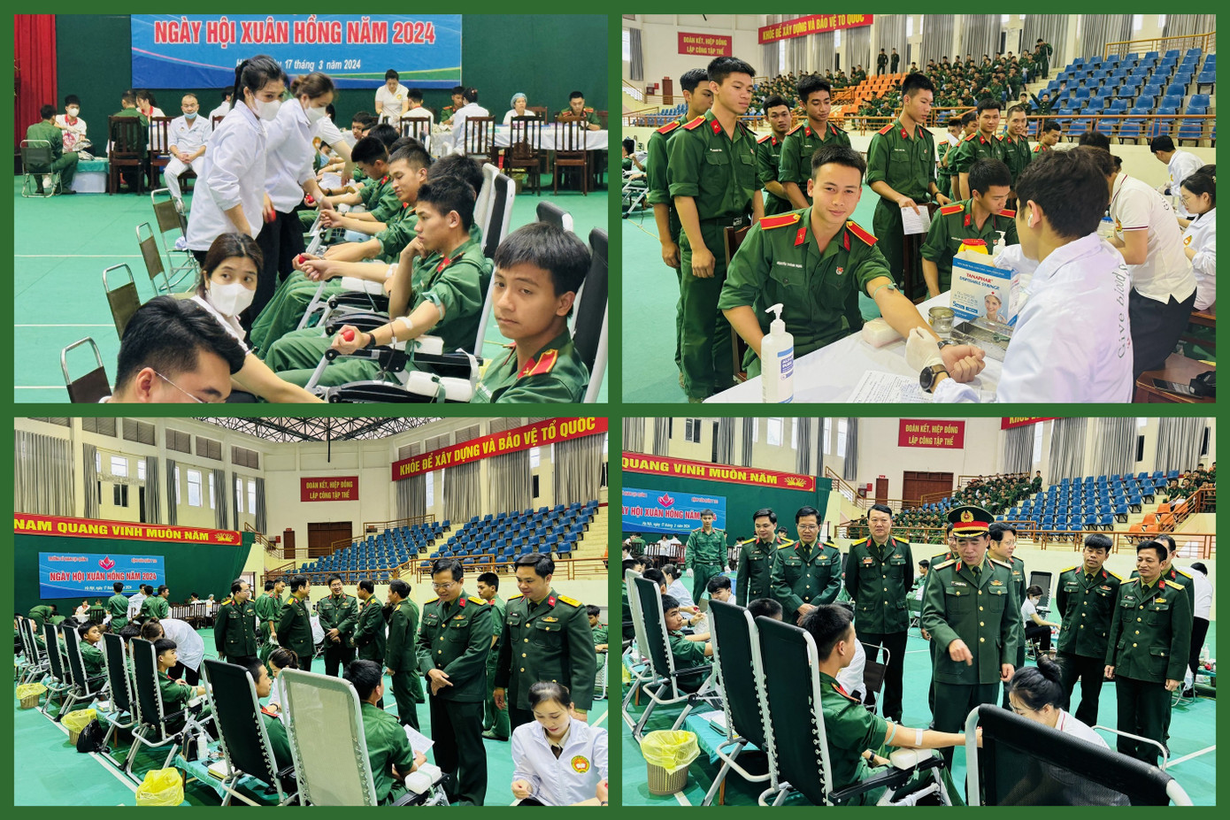 Ngày hội Xuân hồng 2024 của tuổi trẻ Trường Sĩ quan Lục quân 1 đã thu được hơn 600 đơn vị máu an toàn.