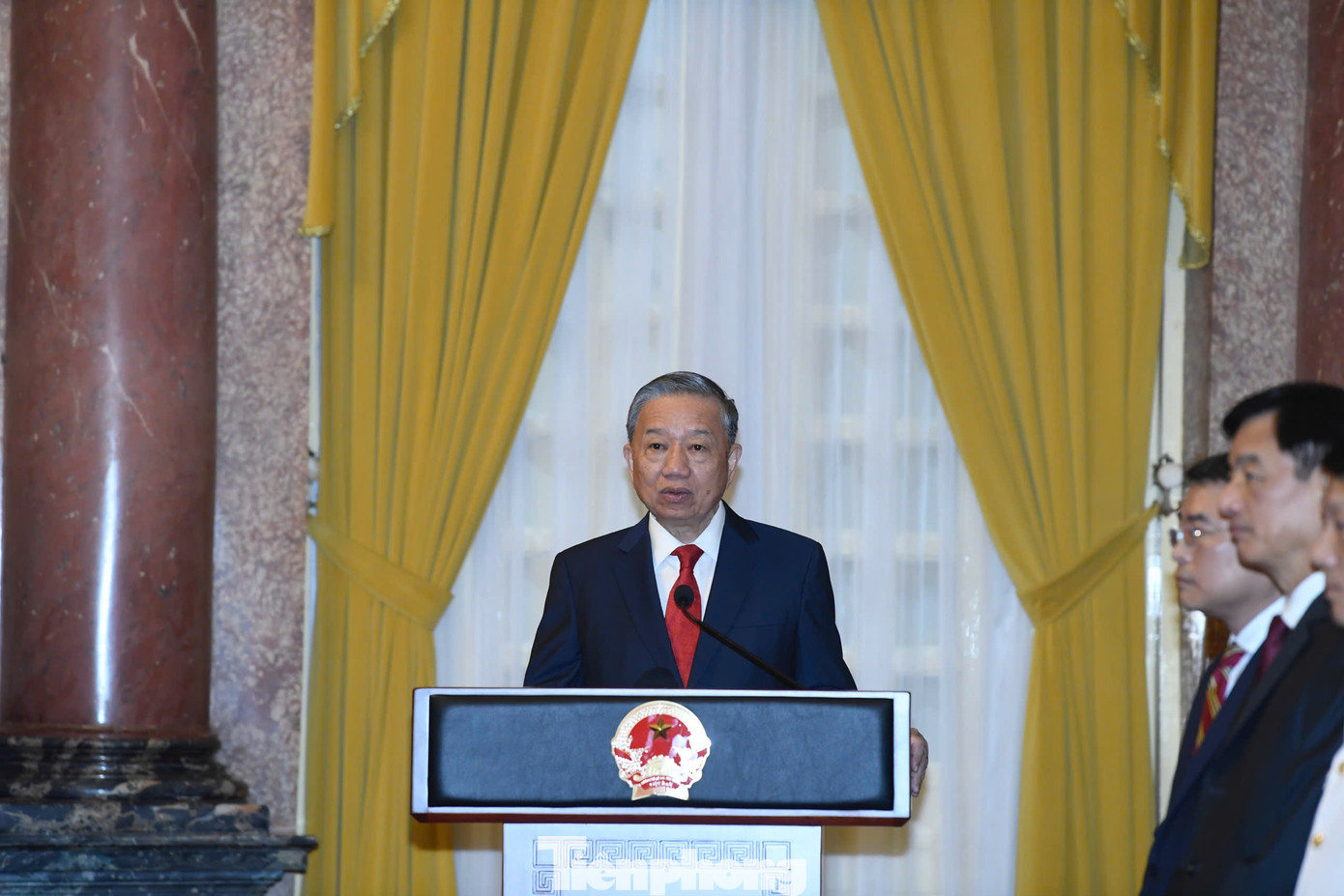 Tổng Bí thư, Chủ tịch nước Tô Lâm phát biểu tại buổi lễ. Ảnh: Tuấn Huy Tổng Bí thư, Chủ tịch nước Tô Lâm phát biểu tại buổi lễ. Ảnh: Tuấn Huy