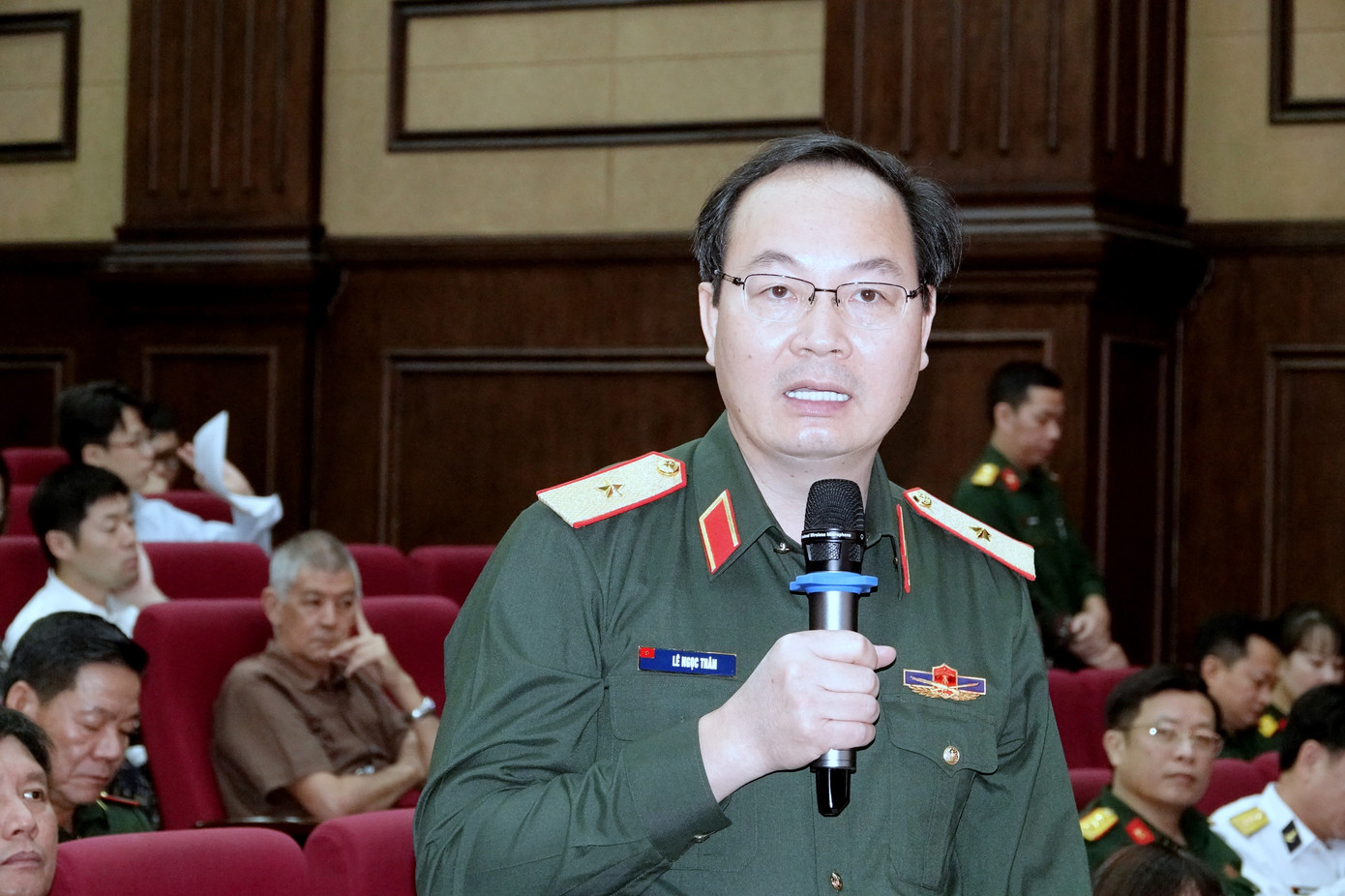 Thiếu tướng Lê Ngọc Thân - Chủ nhiệm Chính trị Tổng cục Công nghiệp quốc phòng. Ảnh: Nguyễn Minh