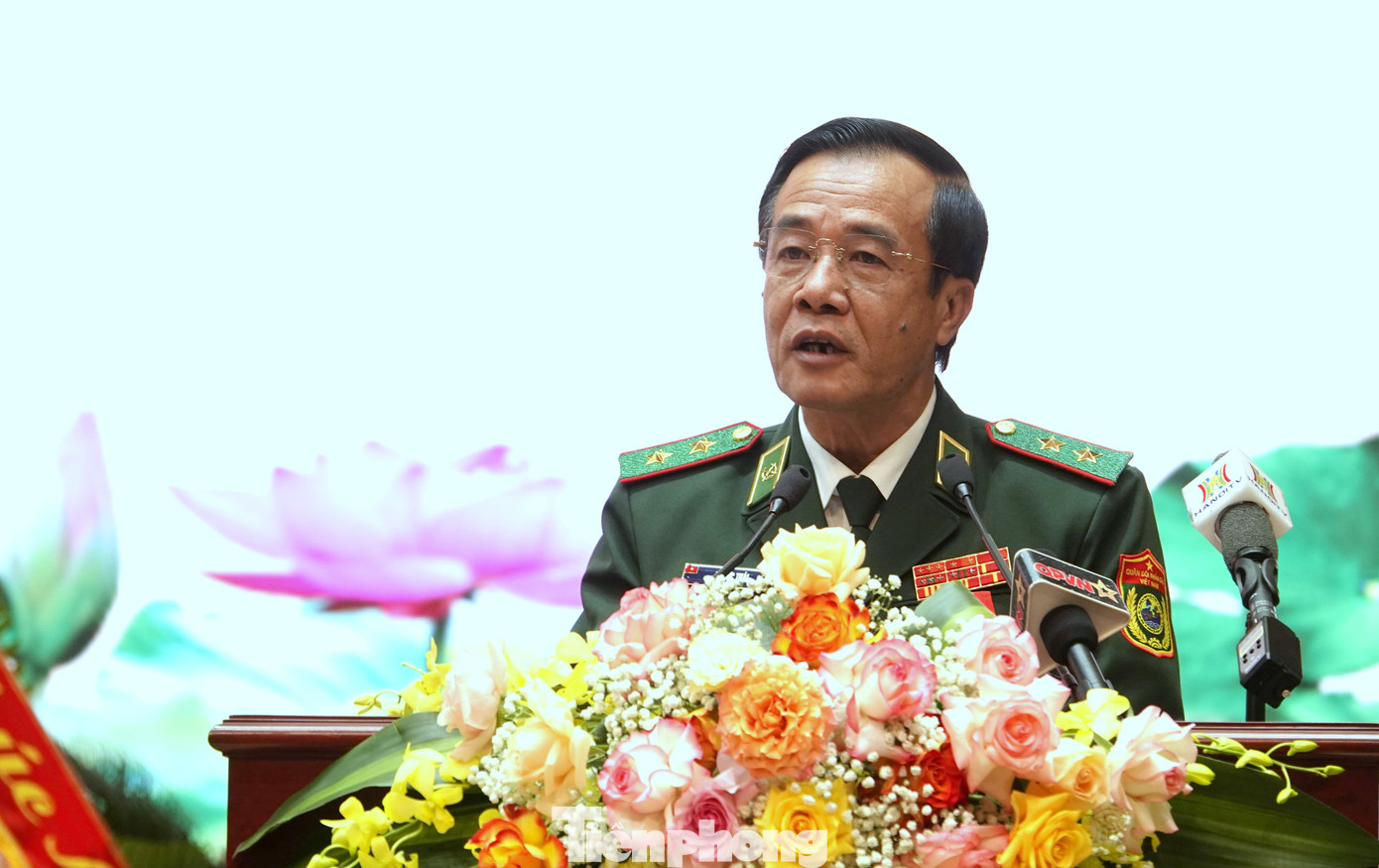 Trung tướng Lê Đức Thái - Tư lệnh Bộ đội Biên phòng, phát biểu tại buổi lễ.