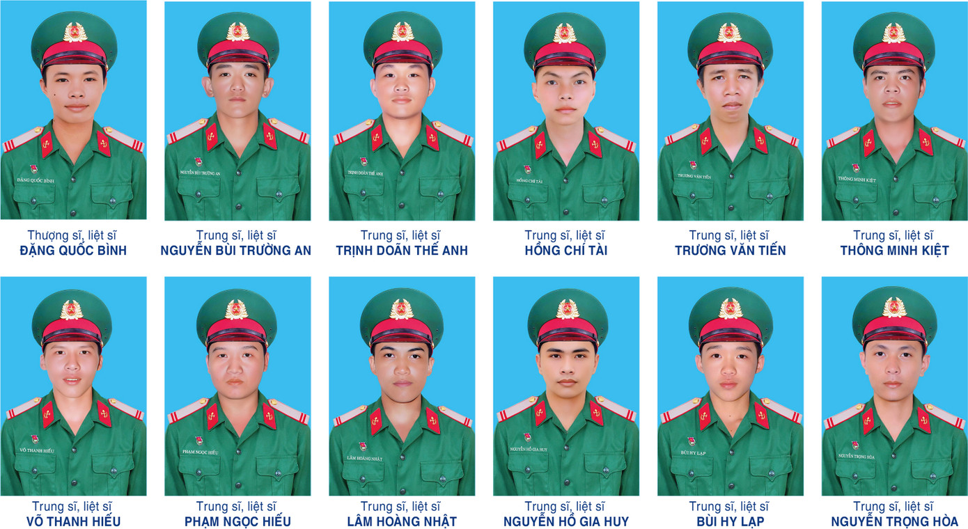 12 Liệt sĩ được Chủ tịch nước truy tặng Huân chương Bảo vệ Tổ quốc hạng Ba. 12 Liệt sĩ được Chủ tịch nước truy tặng Huân chương Bảo vệ Tổ quốc hạng Ba.