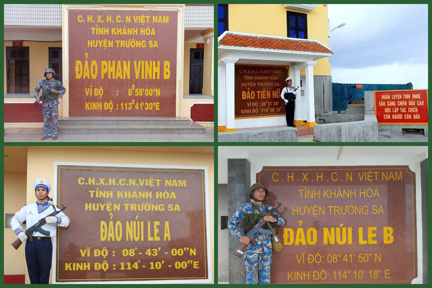 Chiến sĩ các đảo Phan Vinh B, Tiên Nữ, Núi Le A và Núi Le B canh gác chủ quyền trong dịp Tết Độc lập 2024. Chiến sĩ các đảo Phan Vinh B, Tiên Nữ, Núi Le A và Núi Le B canh gác chủ quyền trong dịp Tết Độc lập 2024.