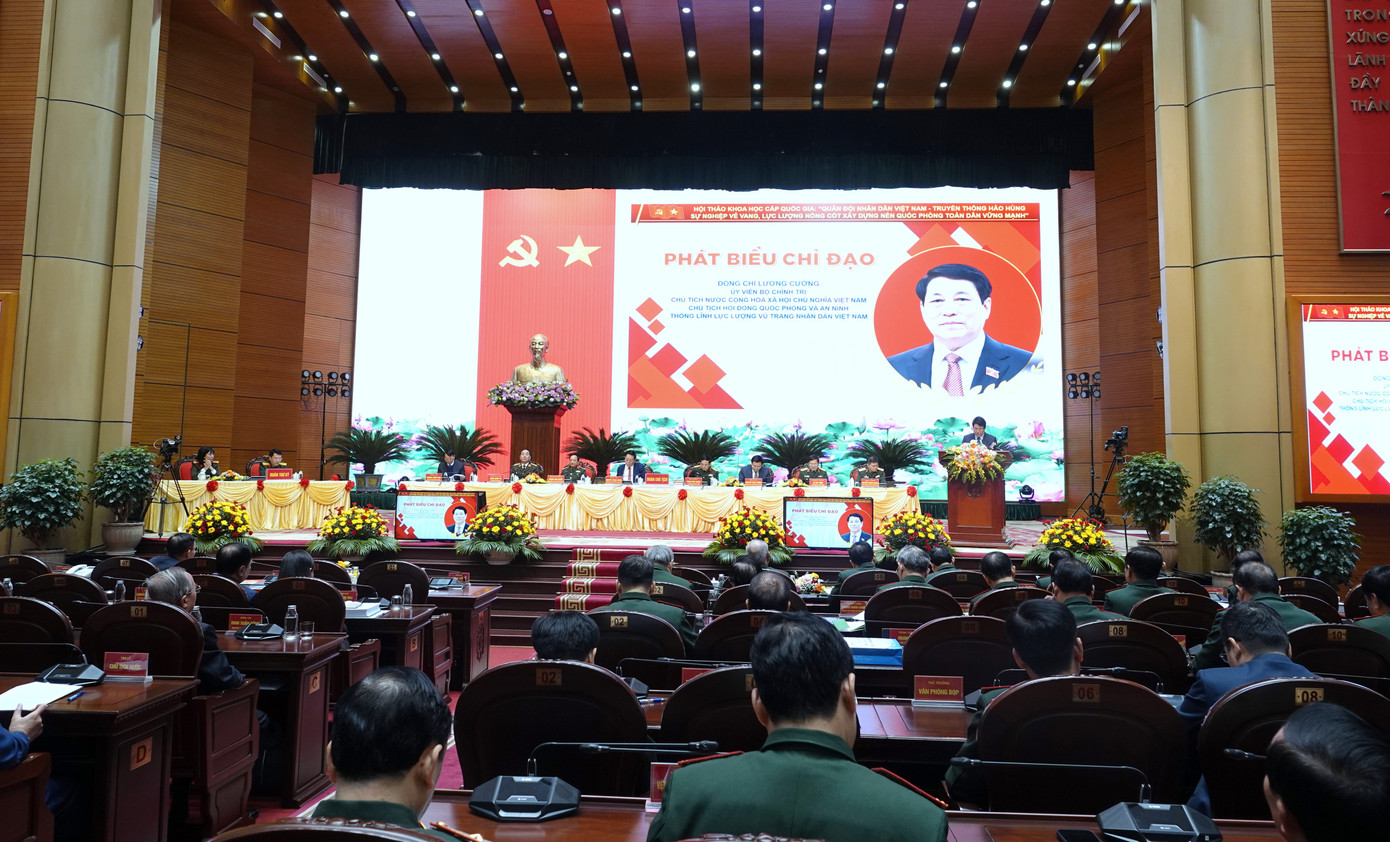 Hội thảo do Bộ Quốc phòng chủ trì, phối hợp với Ban Tuyên giáo Trung ương, Bộ Công an và tỉnh Cao Bằng tổ chức, với chủ đề “Quân đội nhân dân Việt Nam - Truyền thống hào hùng, sự nghiệp vẻ vang, lực lượng nòng cốt xây dựng nền quốc phòng toàn dân vững mạnh”. Hội thảo do Bộ Quốc phòng chủ trì, phối hợp với Ban Tuyên giáo Trung ương, Bộ Công an và tỉnh Cao Bằng tổ chức, với chủ đề “Quân đội nhân dân Việt Nam - Truyền thống hào hùng, sự nghiệp vẻ vang, lực lượng nòng cốt xây dựng nền quốc phòng toàn dân vững mạnh”.