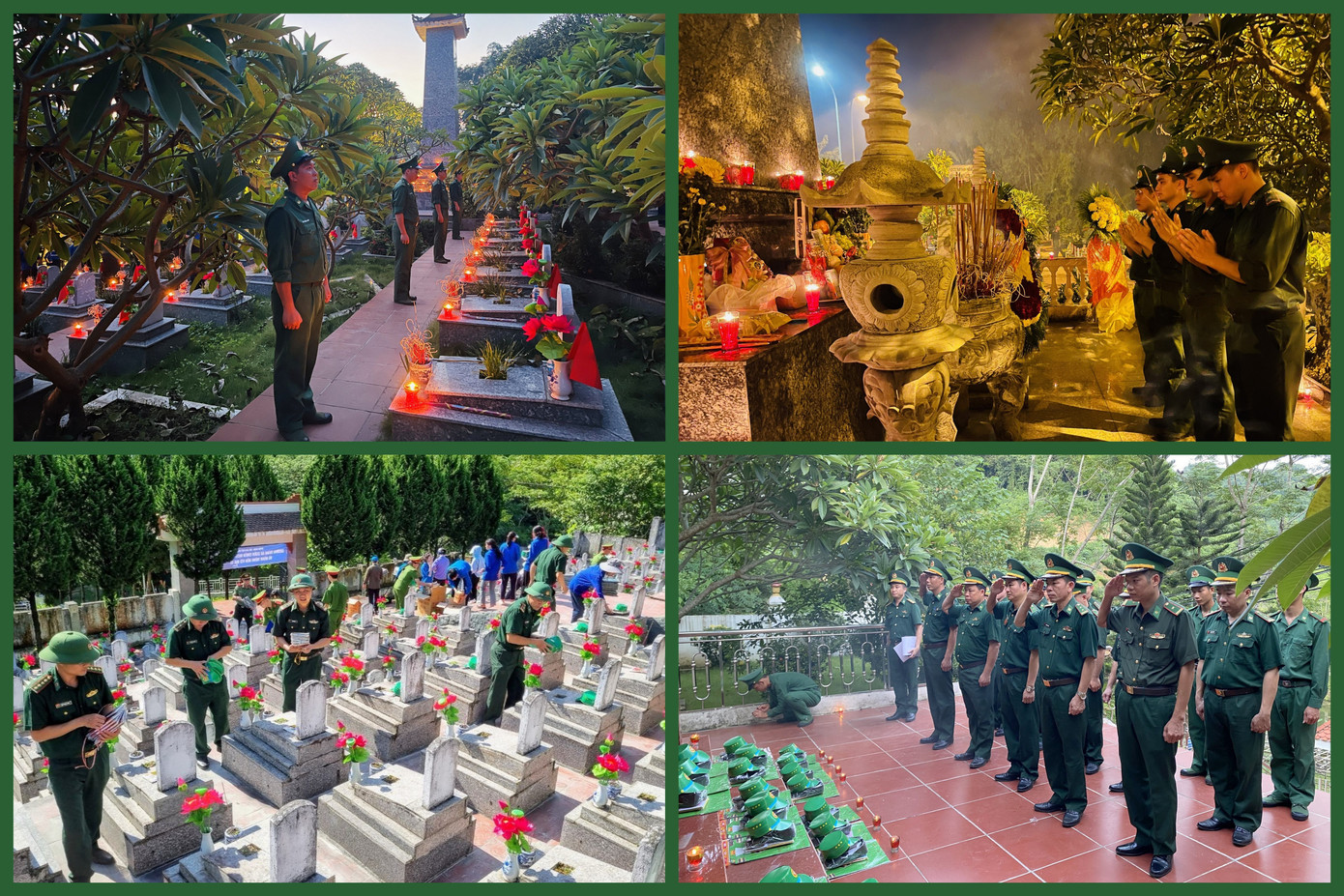 Cán bộ, đoàn viên, thanh niên quân hàm xanh nơi biên cương Lào Cai luôn khắc ghi tấm gương quả cảm và sự hy sinh anh dũng của cha anh để giữ gìn cương thổ thiêng liêng.