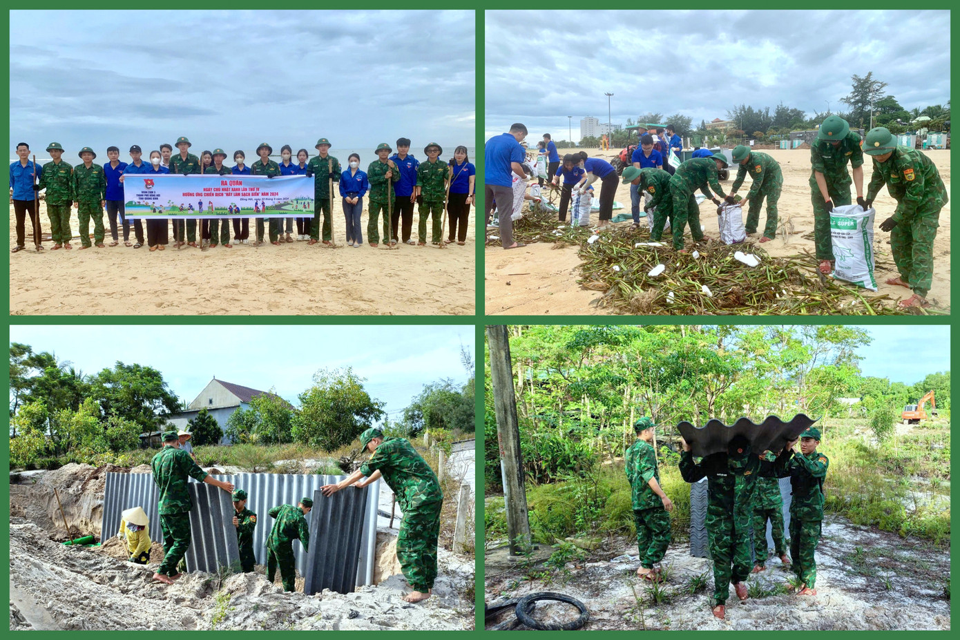 Người trẻ Biên phòng Quảng Bình với các hoạt động bảo vệ môi trường trong Ngày Chủ nhật xanh.