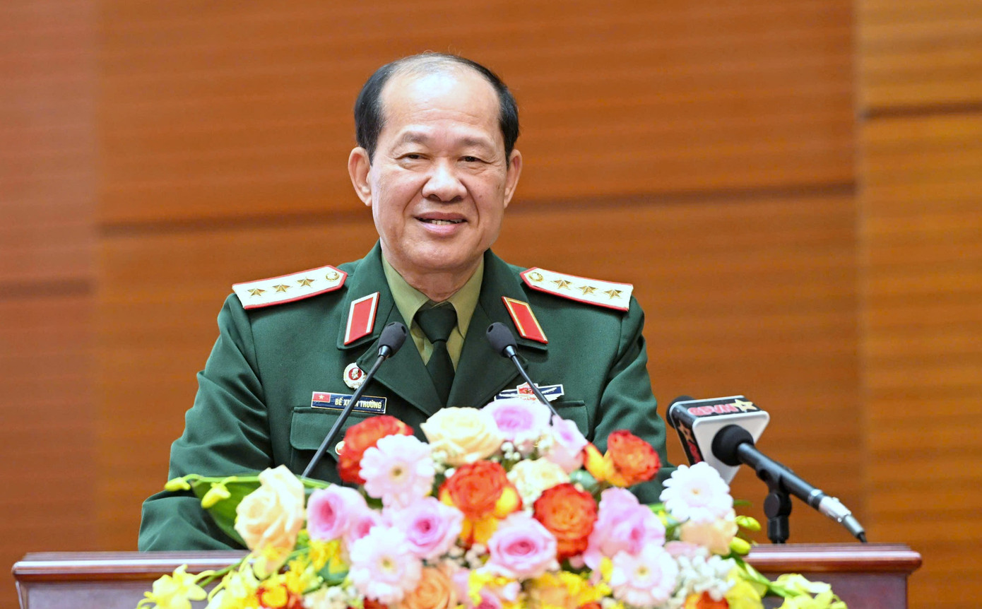 Thượng tướng Bế Xuân Trường - Chủ tịch Trung ương Hội CCB Việt Nam, phát biểu tại chương trình.