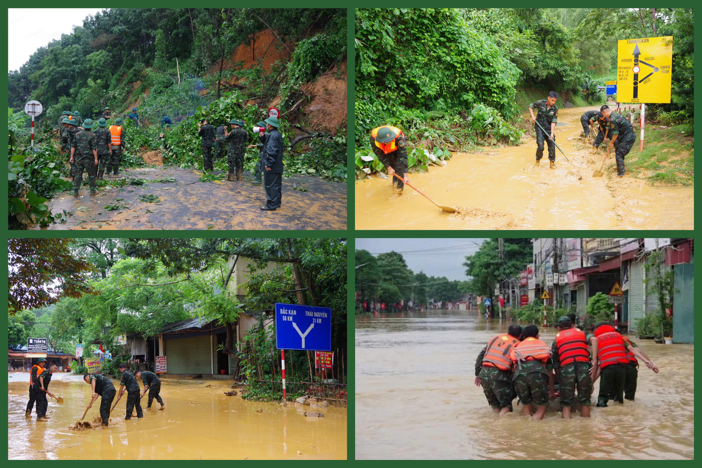 Cán bộ, chiến sĩ Sư đoàn 346 thực hiện nhiệm vụ tìm kiếm cứu nạn, giúp đỡ người dân huyện Phú Lương khắc phục hậu quả do bão số 3 gây ra. Cán bộ, chiến sĩ Sư đoàn 346 thực hiện nhiệm vụ tìm kiếm cứu nạn, giúp đỡ người dân huyện Phú Lương khắc phục hậu quả do bão số 3 gây ra.