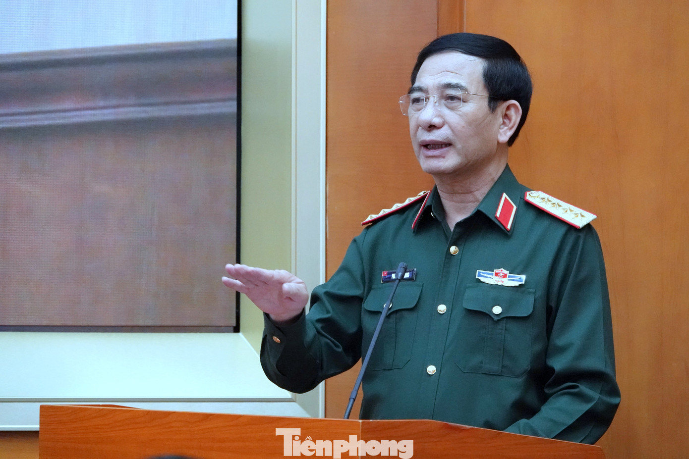 Đại tướng Phan Văn Giang - Ủy viên Bộ Chính trị, Phó Bí thư Quân ủy Trung ương, Bộ trưởng Bộ Quốc phòng. Ảnh: Nguyễn Minh Đại tướng Phan Văn Giang - Ủy viên Bộ Chính trị, Phó Bí thư Quân ủy Trung ương, Bộ trưởng Bộ Quốc phòng. Ảnh: Nguyễn Minh