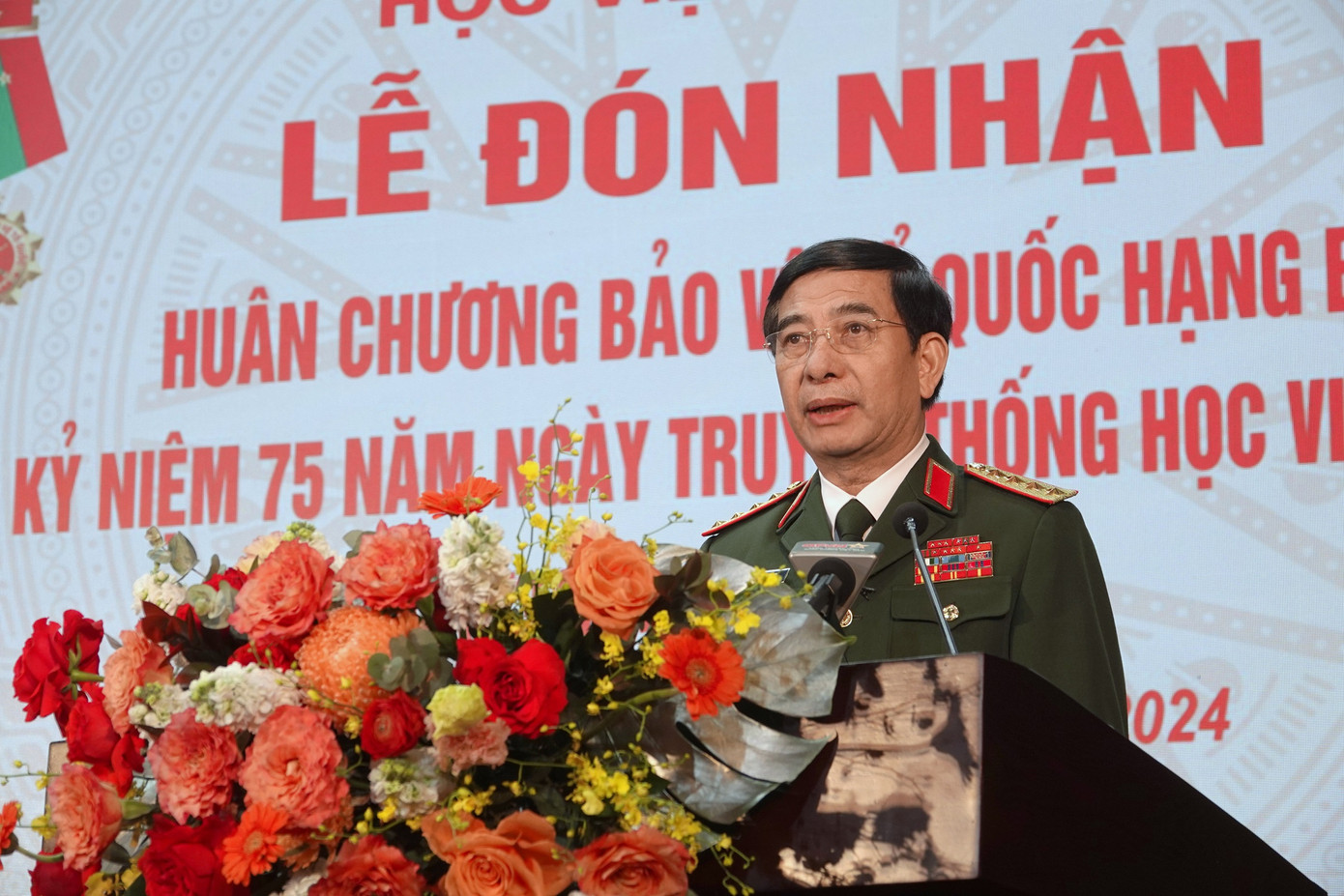 Đại tướng Phan Văn Giang phát biểu tại lễ kỷ niệm.