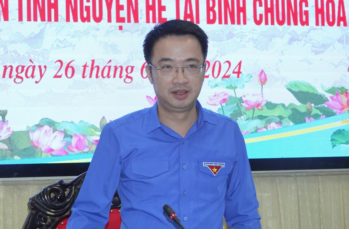 Bí thư T.Ư Đoàn Nguyễn Tường Lâm phát biểu tại buổi làm việc. Bí thư T.Ư Đoàn Nguyễn Tường Lâm phát biểu tại buổi làm việc.