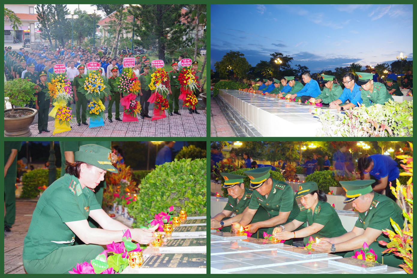 Cán bộ, đoàn viên thanh niên Biên phòng tỉnh Tiền Giang, huyện Gò Công Đông và thành phố Gò Công tổ chức Lễ thắp nến tri ân với thông điệp "Mỗi ngọn nến một tấm lòng - Mỗi đoàn viên, thanh niên một việc làm ý nghĩa thiết thực".