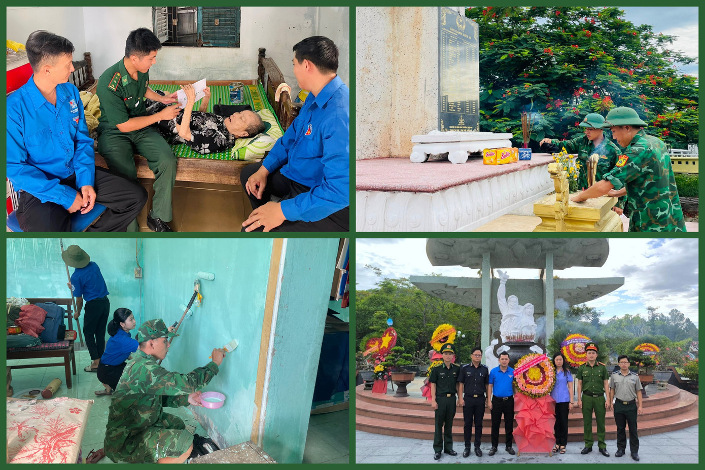 Đoàn Thanh niên Bộ đội Biên phòng Thừa Thiên - Huế cùng tổ chức Đoàn các đơn vị trên địa bàn với các hoạt động đền ơn đáp nghĩa trong dịp 27/7.