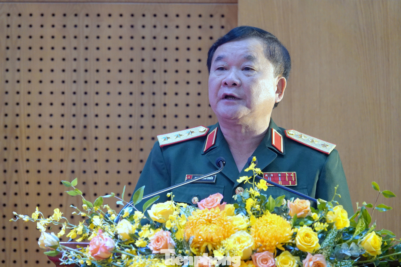 Thượng tướng Hoàng Xuân Chiến - Thứ trưởng Bộ Quốc phòng, phát biểu tại lễ kỷ niệm.