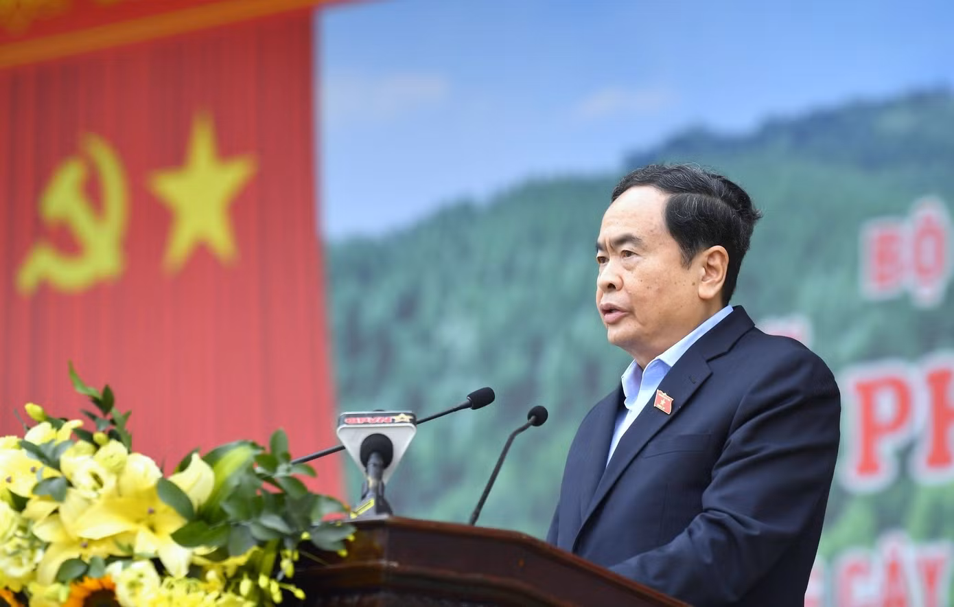 Phó Chủ tịch Thường trực Quốc hội Trần Thanh Mẫn phát biểu tại buổi lễ.