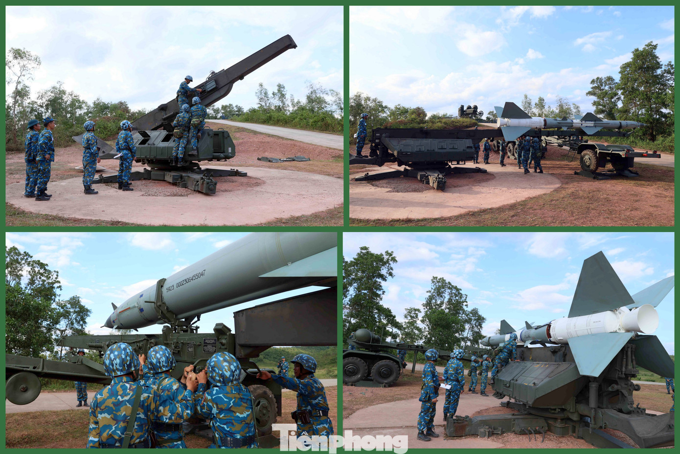 Thao tác lắp đặt tên lửa vào bệ phóng.