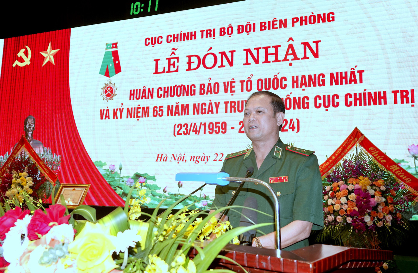 Trung tướng Nguyễn Anh Tuấn - Bí thư Đảng ủy, Chính ủy BĐBP, phát biểu tại lễ kỷ niệm.