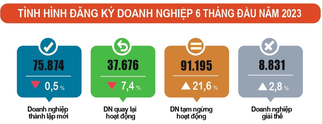 Số lượng doanh nghiệp tạm dừng hoạt động tăng mạnh.
