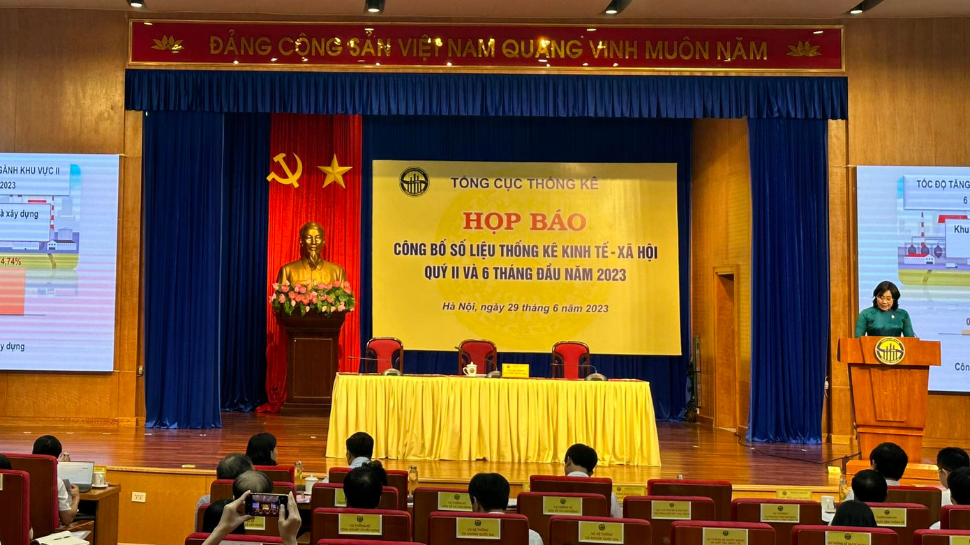 Họp báo công bố số liệu thống kê kinh tế - xã hội sáng 29/6.