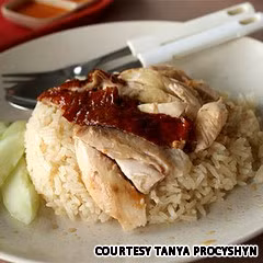 Đĩa cơm gà ở Singapore