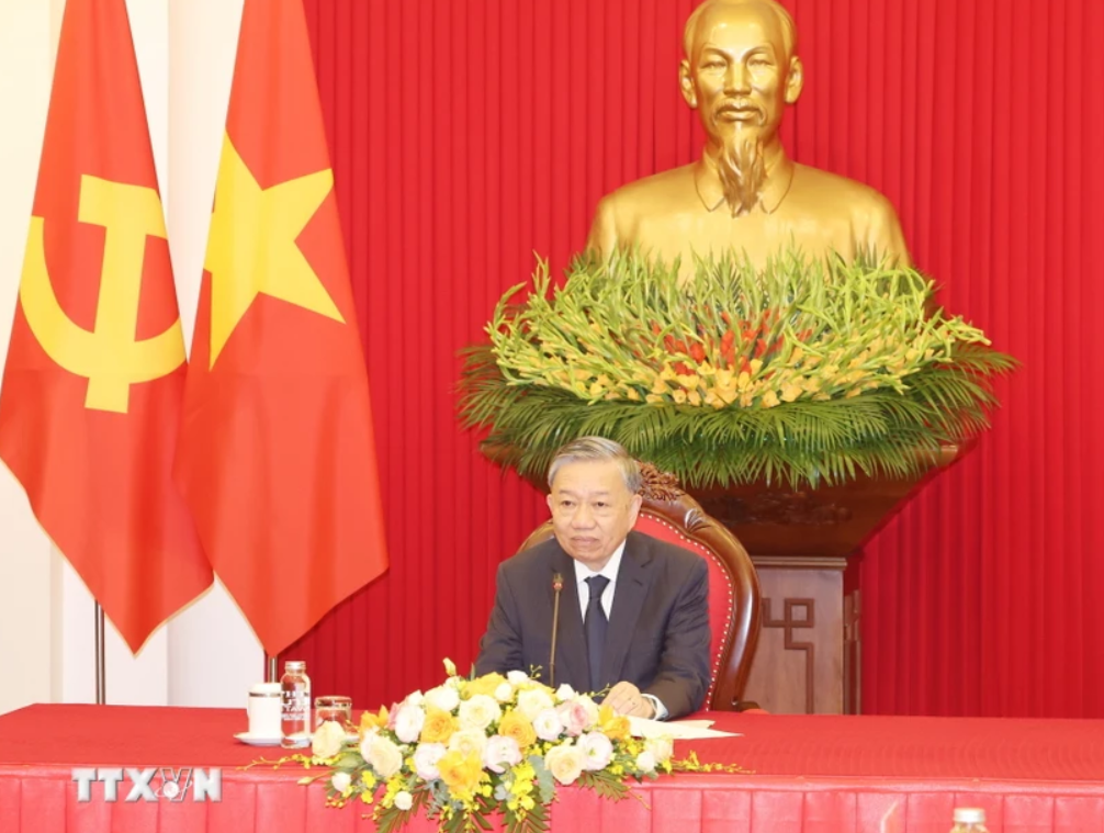 Tổng Bí thư, Chủ tịch nước Tô Lâm điện đàm với Tổng thống Đại Hàn Dân Quốc Yoon Suk Yeol. Ảnh: Trí Dũng/TTXVN. Tổng Bí thư, Chủ tịch nước Tô Lâm điện đàm với Tổng thống Đại Hàn Dân Quốc Yoon Suk Yeol. Ảnh: Trí Dũng/TTXVN.