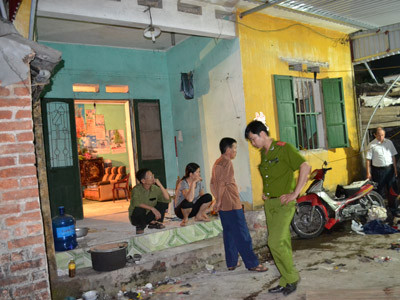 Hiện trường vụ nổ xe máy ở Hải Dương. Ảnh: CTV Đoàn Tuy