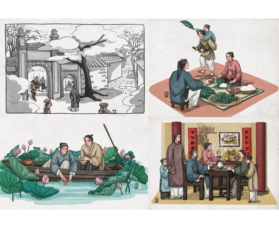 Một số hình ảnh tác phẩm của họa sĩ Hoàng Tường Vy.