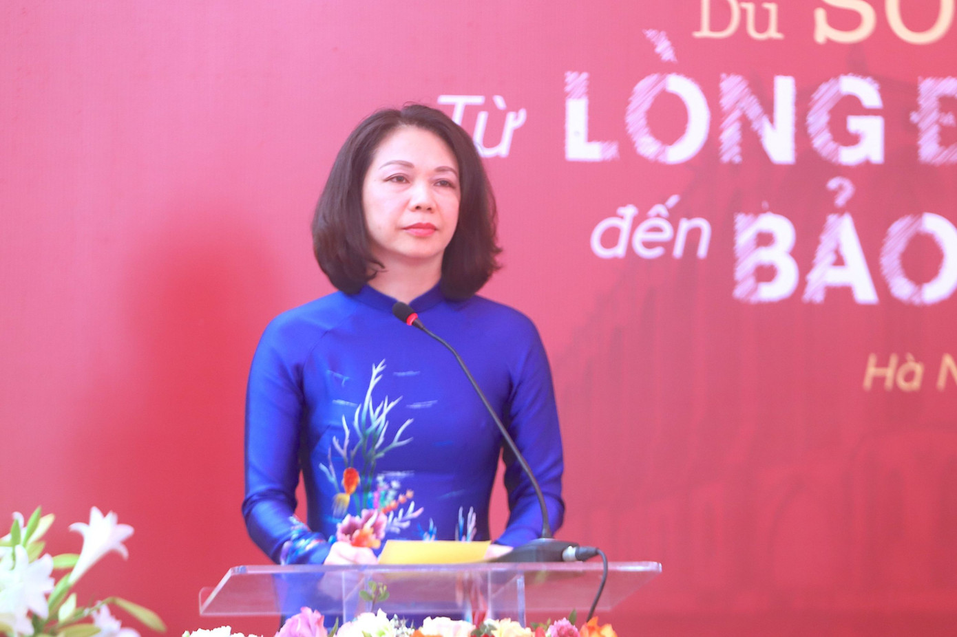 Phó Chủ tịch UBND thành phố Hà Nội phát biểu khai mạc trưng bày Từ lòng đất đến bảo tàng: Hành trình của hiện vật. Ảnh: Minh An. Phó Chủ tịch UBND thành phố Hà Nội phát biểu khai mạc trưng bày Từ lòng đất đến bảo tàng: Hành trình của hiện vật. Ảnh: Minh An.