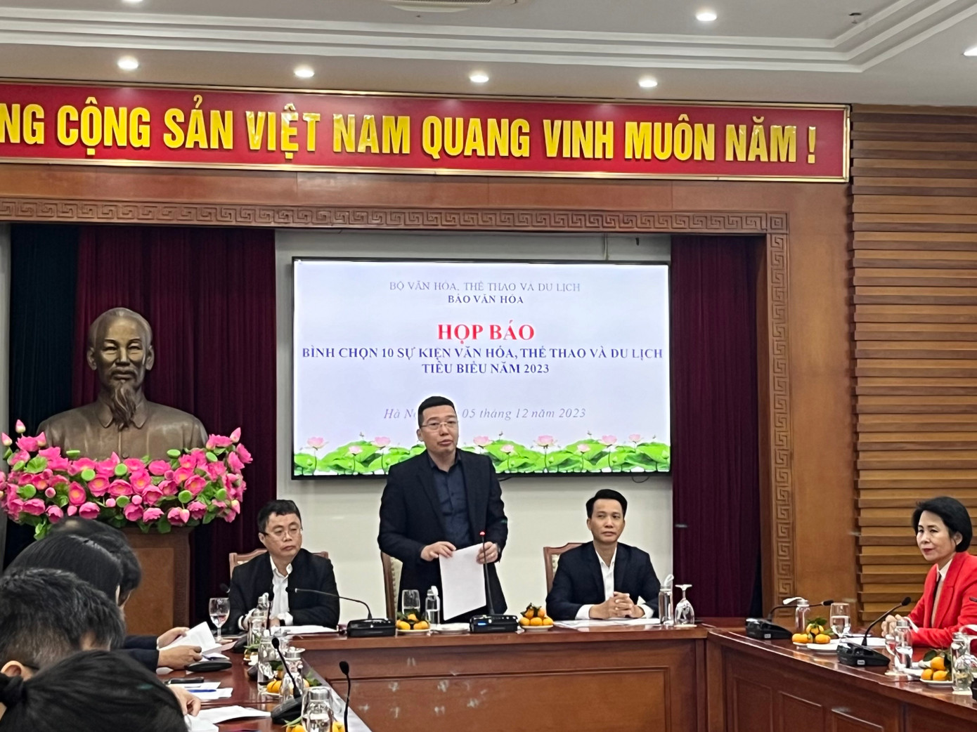 Họp báo bình chọn 10 sự kiện văn hóa, thể thao và du lịch tiêu biểu năm 2023.