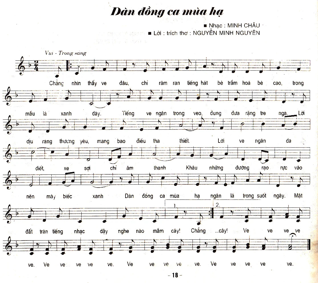 Bài hát Dàn đồng ca mùa hạ là một trong 50 bài hát thiếu nhi hay nhất thế kỷ 20 và được đưa vào giảng dạy trong chương trình âm nhạc lớp 5. Bài hát Dàn đồng ca mùa hạ là một trong 50 bài hát thiếu nhi hay nhất thế kỷ 20 và được đưa vào giảng dạy trong chương trình âm nhạc lớp 5.