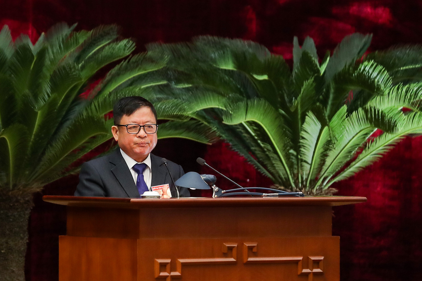 PGS.TS, nhạc sĩ Đỗ Hồng Quân - Chủ tịch Liên hiệp các hội Văn học nghệ thuật Việt Nam phát biểu tại cuộc gặp mặt.