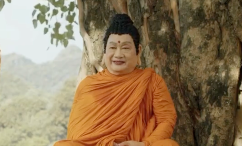 Tạo hình của NSND Tiến Đạt trong phim Mục Kiền Liên cứu độ mẫu thân.