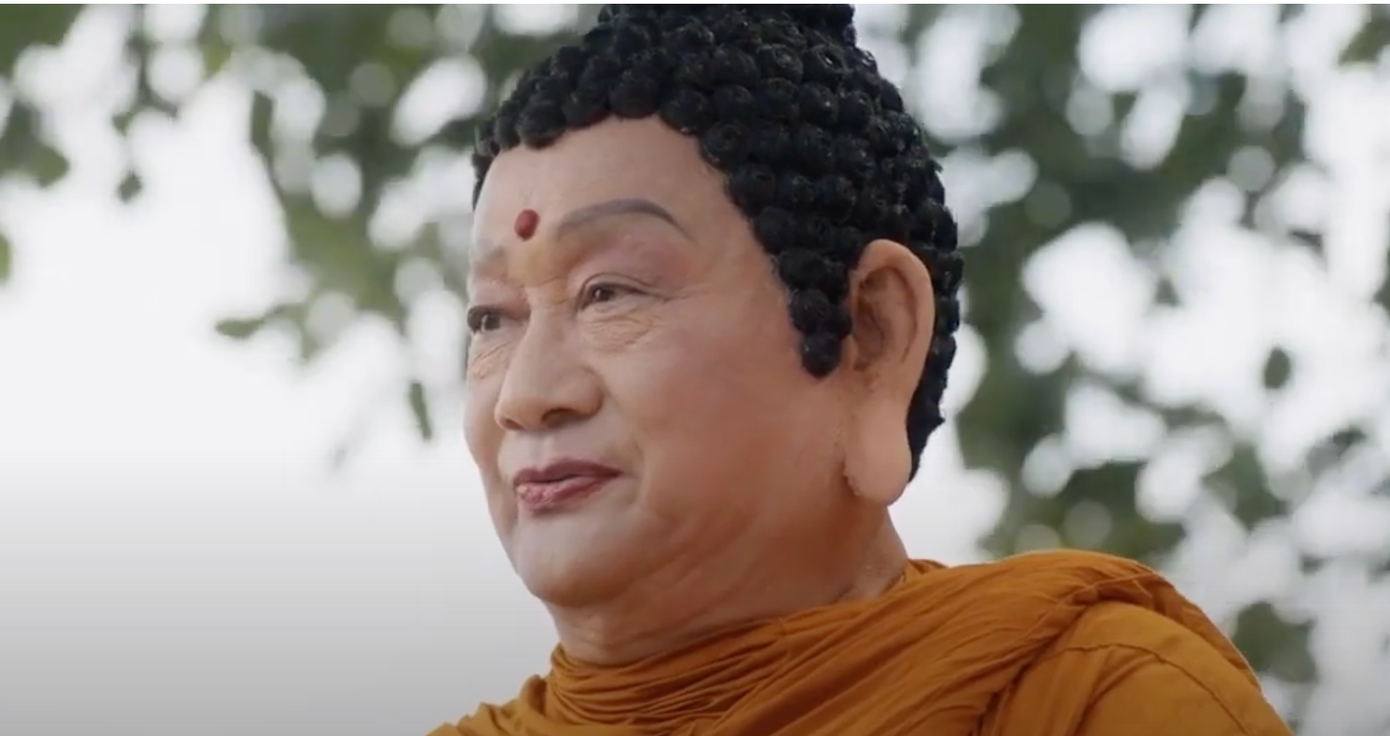 Tạo hình của NSND Tiến Đạt trong phim Mục Kiền Liên cứu độ mẫu thân.