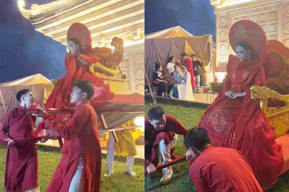 Khán giả nghi ngờ clip Phạm Thoại ngã từ trên xuống là cố tình dàn dựng.