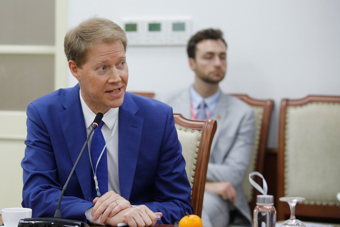 Đại diện tập đoàn Marriot International mong muốn được phối hợp với Bộ VHTTDL trong các dịp xúc tiến quảng bá du lịch Việt Nam ra thế giới (Ảnh: Nam Nguyễn).