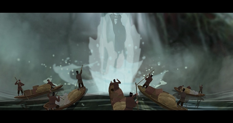 Một cảnh trong phim Kỳ tích đầm Dạ Trạch.