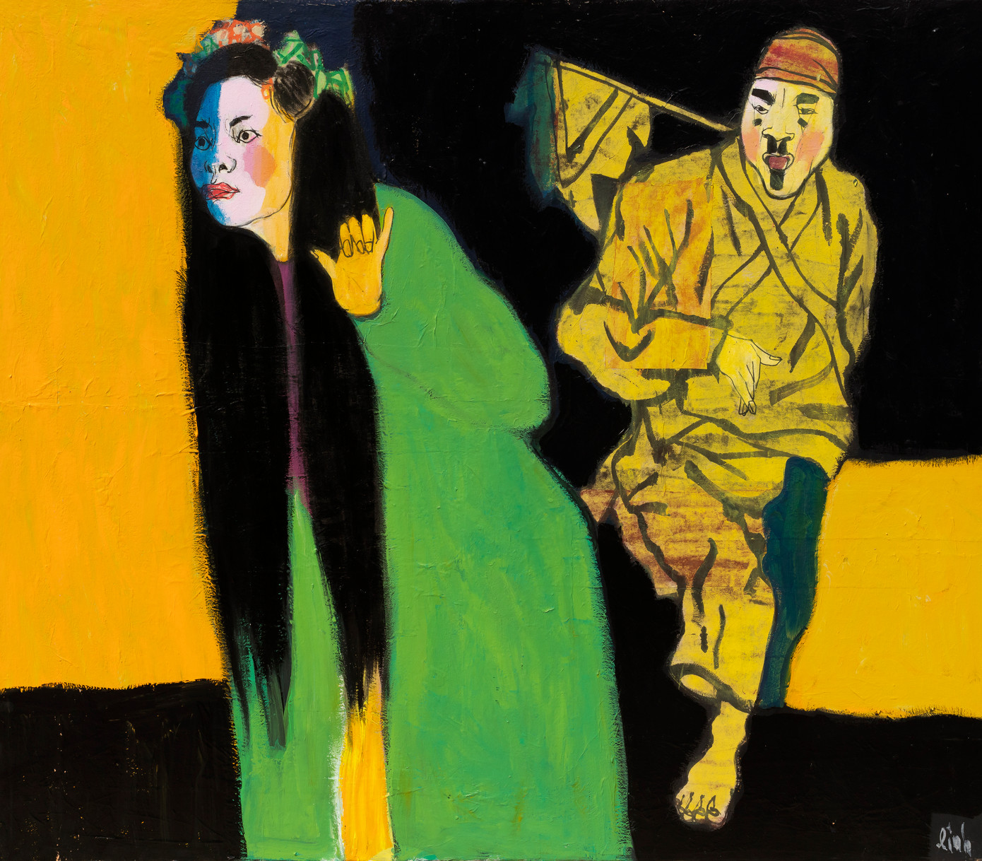 Tranh của Nguyễn Linh đa sắc cả về thể tài lẫn bút pháp.