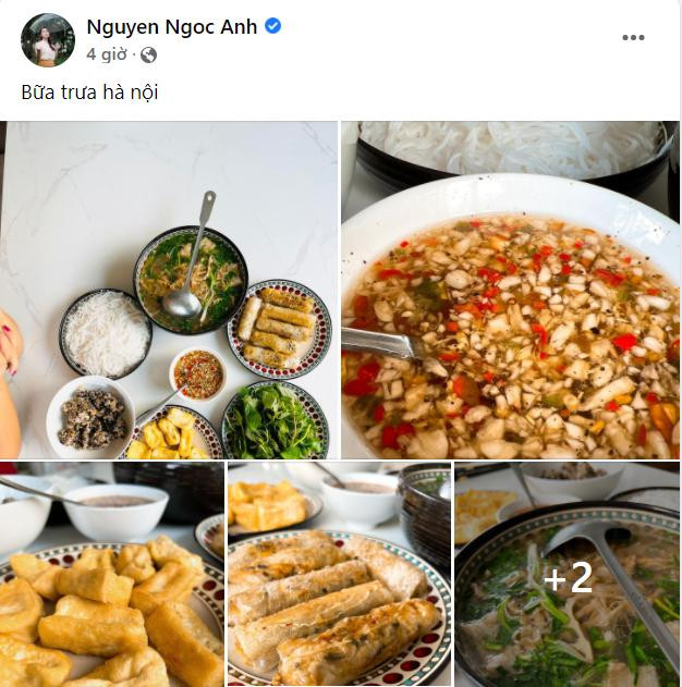 Ca sĩ Ngọc Anh khiến khán giả khó cưỡng trước bữa trưa đầy đủ ngũ vị.