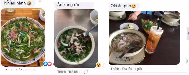 Dân mạng phủ sóng mạng xã hội bằng loạt ảnh ăn phở.