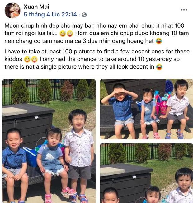 Mới đây, ca sĩ nhí Xuân Mai tung loạt ảnh các con vô cùng dễ thương "gây sốt" cộng đồng mạng. Mới đây, ca sĩ nhí Xuân Mai tung loạt ảnh các con vô cùng dễ thương "gây sốt" cộng đồng mạng.