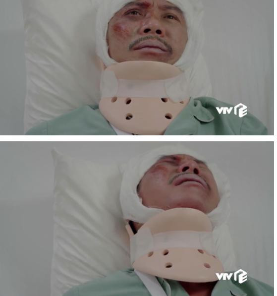 Ông Vụ đau đớn khi không thể liên lạc với vợ con khi mình bị tai nạn.