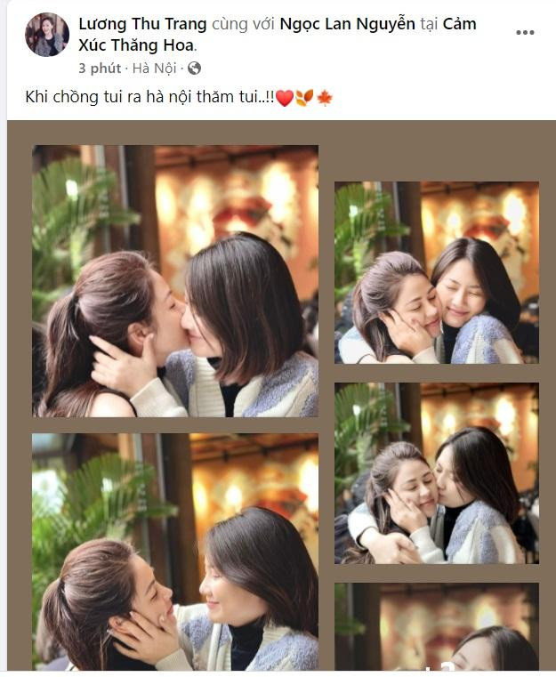 Lương Thu Trang hội ngộ Ngọc Lan, chia sẻ khoảnh khắc thân thiết dễ thương.