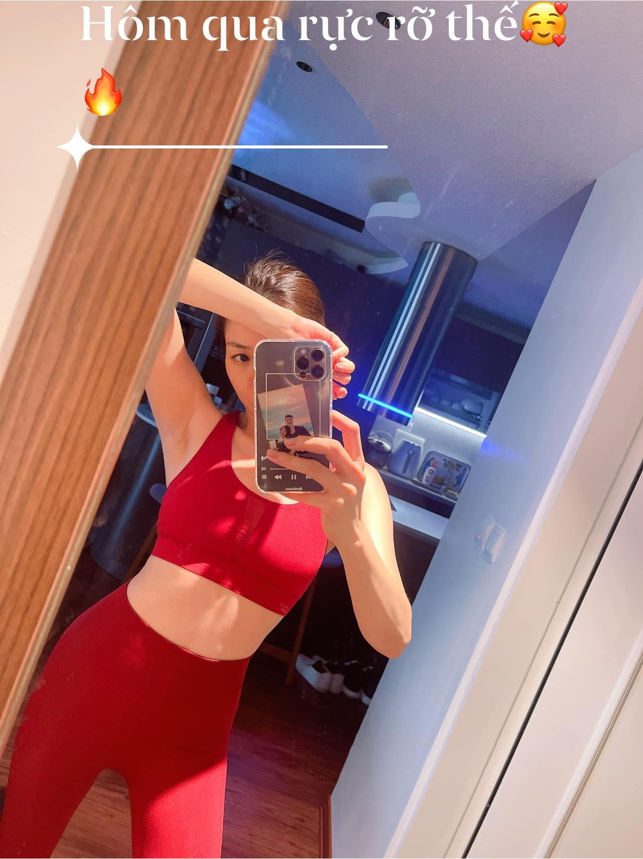 Lệ Quyên sexy khoe 3 vòng nuột nà sau thời gian dài chăm chỉ tập gym.