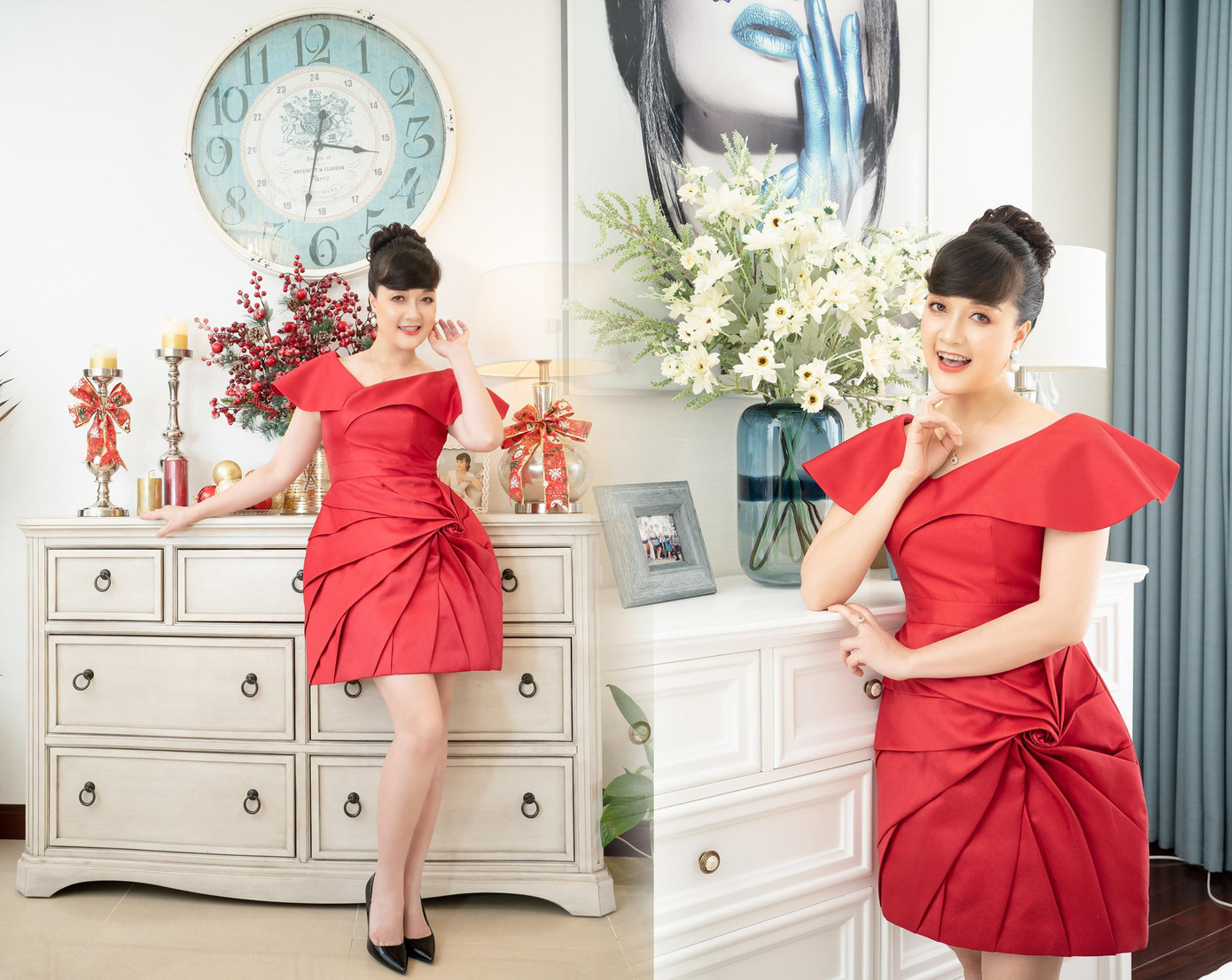 Lựa chọn đầm đỏ rực rỡ, Vân Dung rạng rỡ khoe sắc vóc trẻ trung trong ngày sinh nhật. Lựa chọn đầm đỏ rực rỡ, Vân Dung rạng rỡ khoe sắc vóc trẻ trung trong ngày sinh nhật.