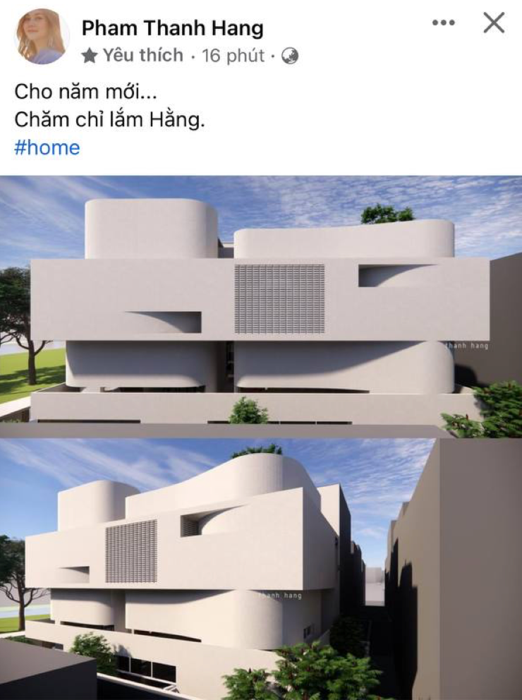 Thanh Hằng khoe hình biệt thự mới với tạo hình lạ mắt. Thanh Hằng khoe hình biệt thự mới với tạo hình lạ mắt.